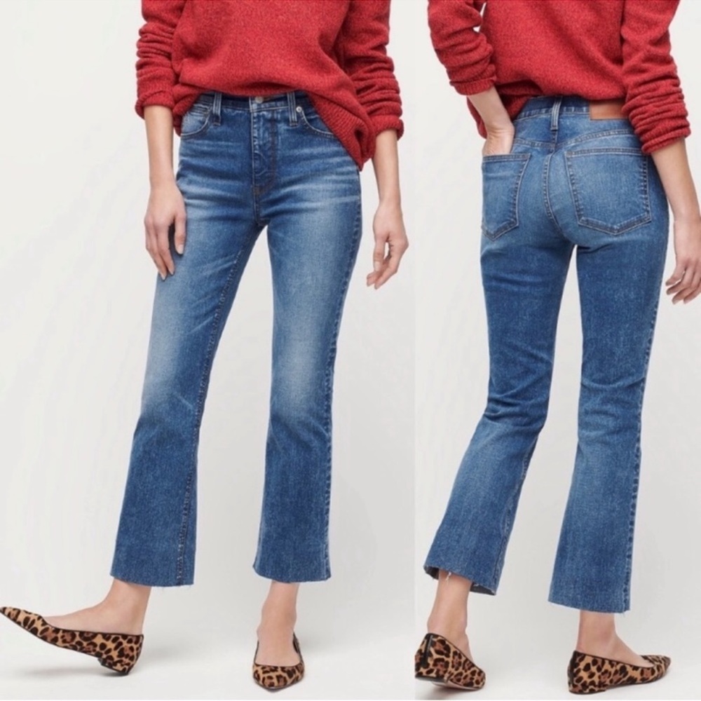 J. Crew 10”‎ Billie Demi-Boot Crop Jeans Bootcut Stretch Denim Size 33